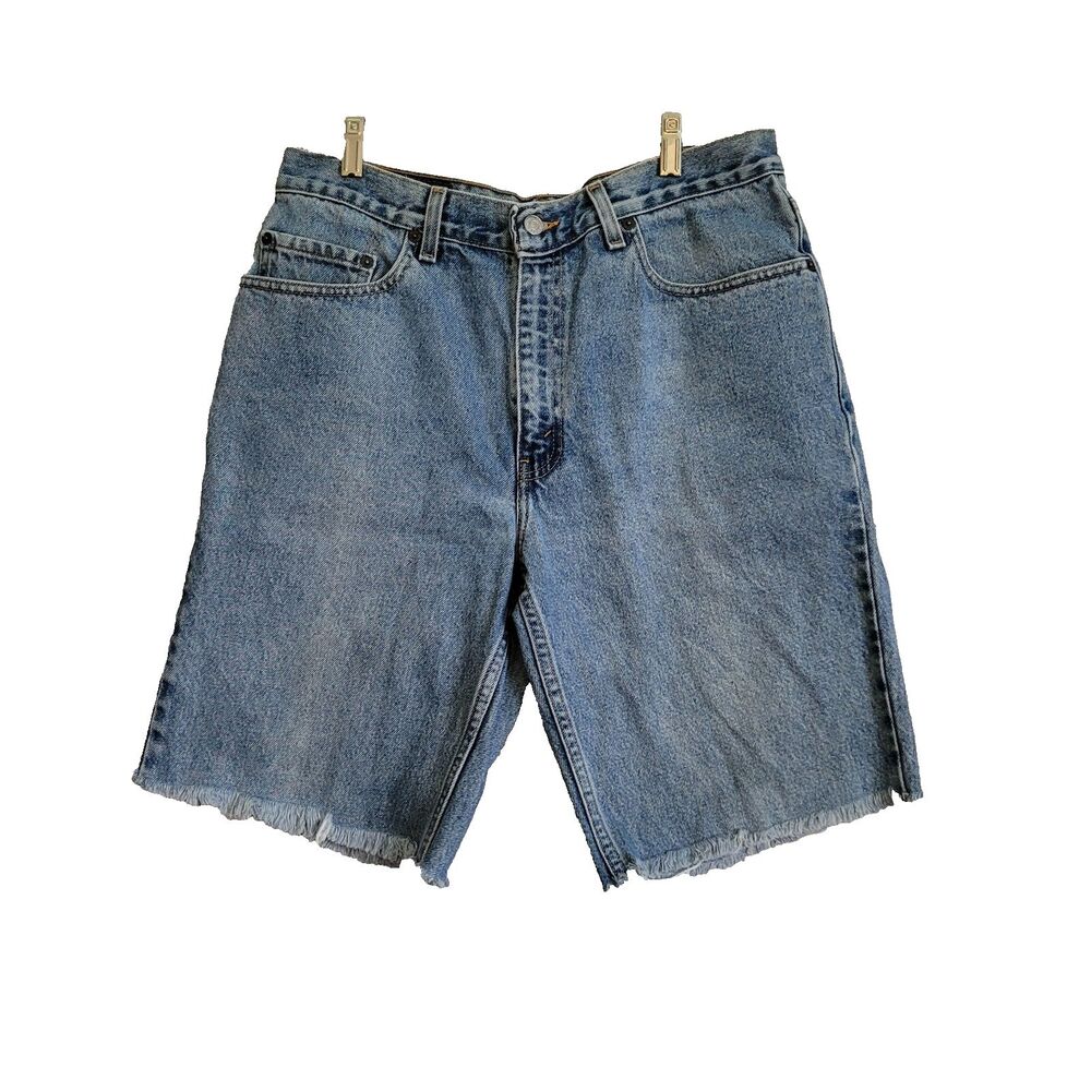 Vintage Levi's Cut-Off Denim Shorts Men's Size W34 Distressed Hem Red Tab Grunge